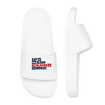 Schlager Repeat Repeat Schlagerfan musique - Claquettes Femme - blanc - Devant