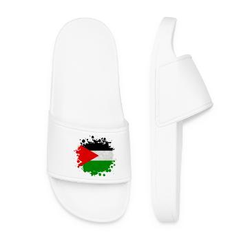 Palästina Klecks / Flagge Geschenk Islamabad - Frauen Badelatschen - Weiß - Vorne
