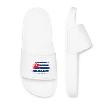 Cuba vintage design / flag - Women’s Pool Sliders - white - Front