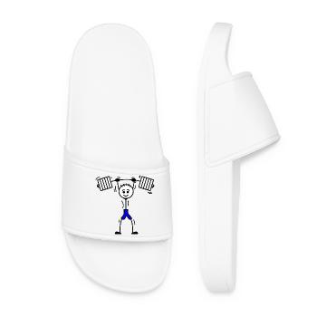 Happy face Weightlifter bodybuilding - Women’s Pool Sliders - white - Front