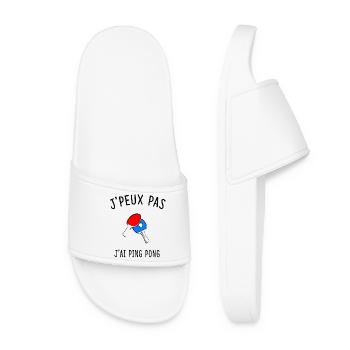 J'PEUX PAS J'AI PING PONG - Claquettes Femme - blanc - Devant