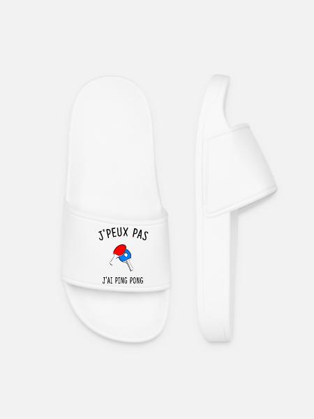 J'PEUX PAS J'AI PING PONG - Claquettes Femme - blanc