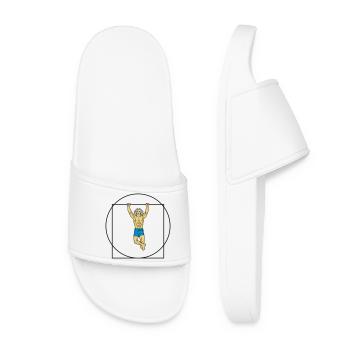 L'homme de Vitruve en force (Color) - Claquettes Femme - blanc - Devant