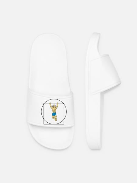 L'homme de Vitruve en force (Color) - Claquettes Femme - blanc
