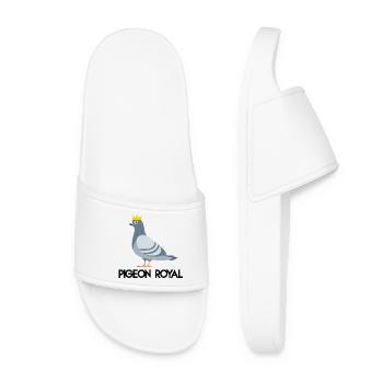 Pigeon royal (typo noire) - Claquettes Femme - blanc - Devant