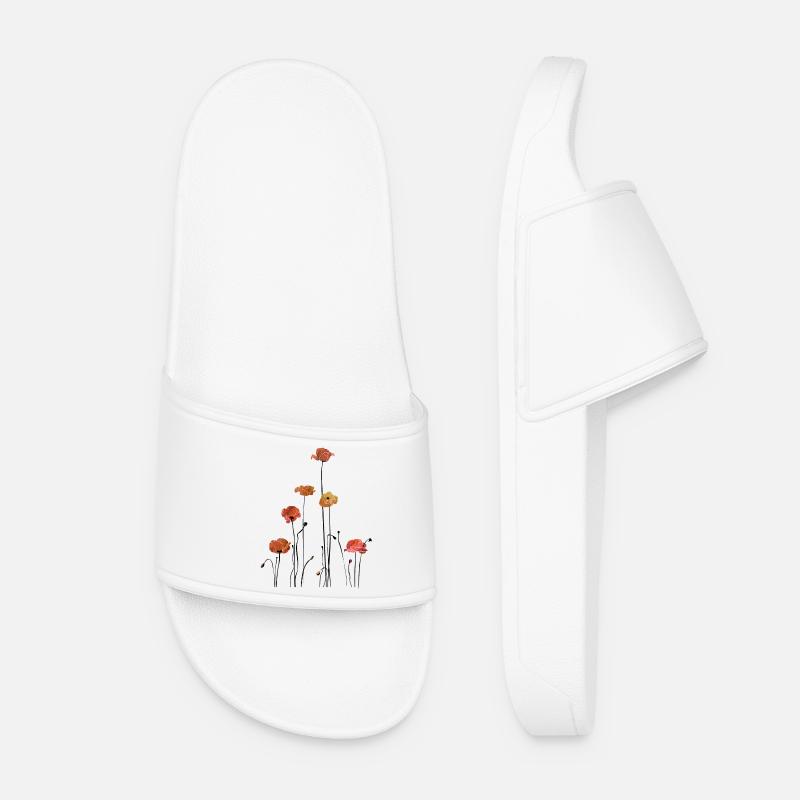 Poppy corn poppy - Women’s Pool Sliders - white