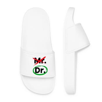 Doctor Statement Doctor Specialist Emergency Doctor Occupation Job - Women’s Pool Sliders - white - Front