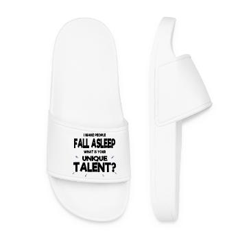 Anesthesia anesthesiologist superpowers gift funny - Women’s Pool Sliders - white - Front