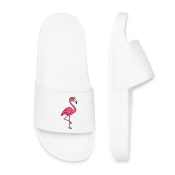 Flamingo Vacation Vacation Summer Chilling Relax - Women’s Pool Sliders - white - Front