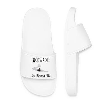 Motarde de Mère en Fille Moto - Claquettes Femme - blanc - Devant