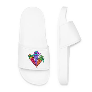 School bag School start school start preschool - Women’s Pool Sliders - white - Front