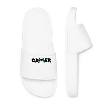 Gamer Games Zocker Controller Game Console Player - Women’s Pool Sliders - white - Front