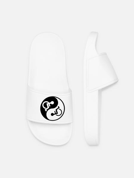 Fauteuil roulant Yin et yang conception de fauteuil roulant * - Claquettes Femme - blanc