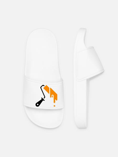 Painter's role with paint - Women’s Pool Sliders - white