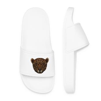 pretty big cats, big cat onca face - Women’s Pool Sliders - white - Front