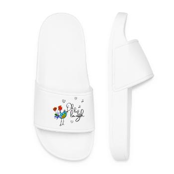 Oh la la laugh - Women’s Pool Sliders - white - Front