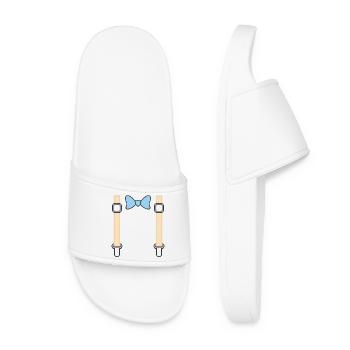 Bow Tie and Suspenders - bow tie straps - Women’s Pool Sliders - white - Front
