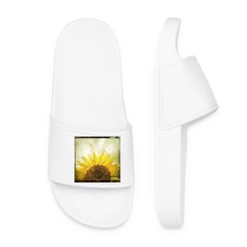 Half Sunflower - Women’s Pool Sliders - white - Front