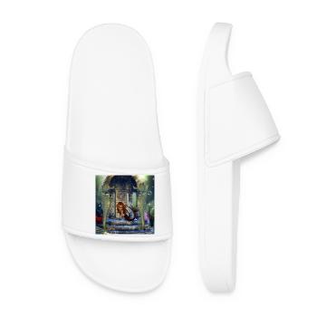 Little Mermaid with Seahorses - Women’s Pool Sliders - white - Front