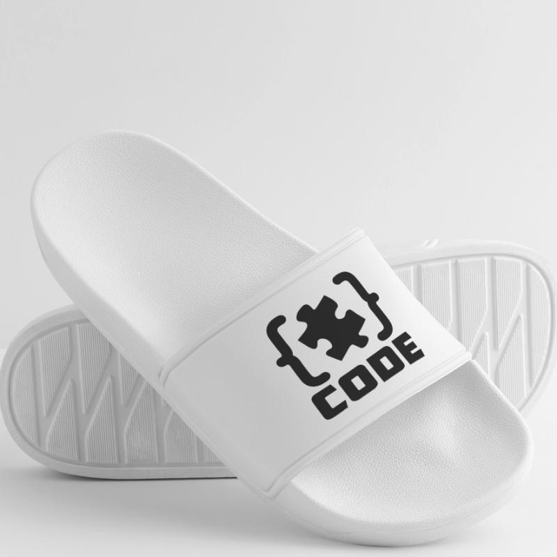 programmeur Code résolution de pièces de puzzle Claquettes Femme