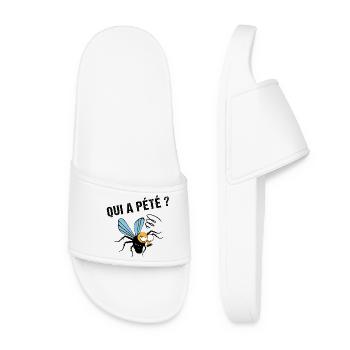Qui a pété ? - Claquettes Femme - blanc - Devant