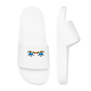 Stallion Horses Gallop Icelandic Horses Mare - Women’s Pool Sliders - white - Front