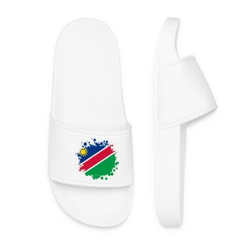 Namibia Flaggen Klecks Design - Frauen Badelatschen - Weiß - Vorne
