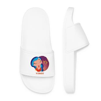 Zodiac Sign Virgo - Women’s Pool Sliders - white - Front