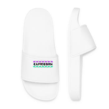Cool Capricorn Saying Horoscope Zodiac Sign Sky - Women’s Pool Sliders - white - Front