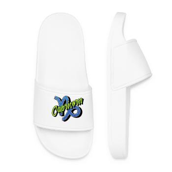 Horoscope Superstition Constellation Capricorn Saying - Women’s Pool Sliders - white - Front