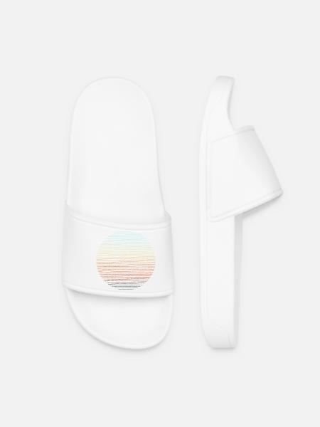 adventure illustration round - Women’s Pool Sliders - white