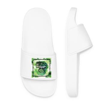 le serpent vert agile, les cadeaux d’animaux - Claquettes Femme - blanc - Devant