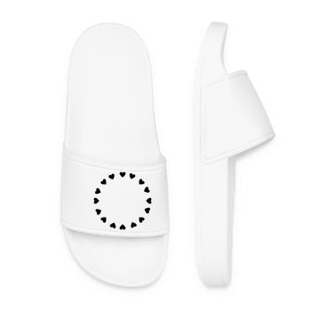 Hearts circle - Women’s Pool Sliders - white - Front