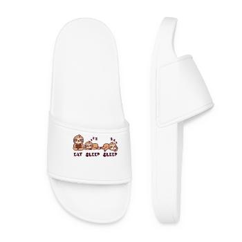 Cool Chill Sloth Relax Statement Mammal - Women’s Pool Sliders - white - Front