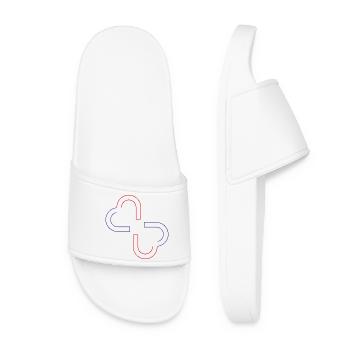 double cœur - Claquettes Femme - blanc - Devant