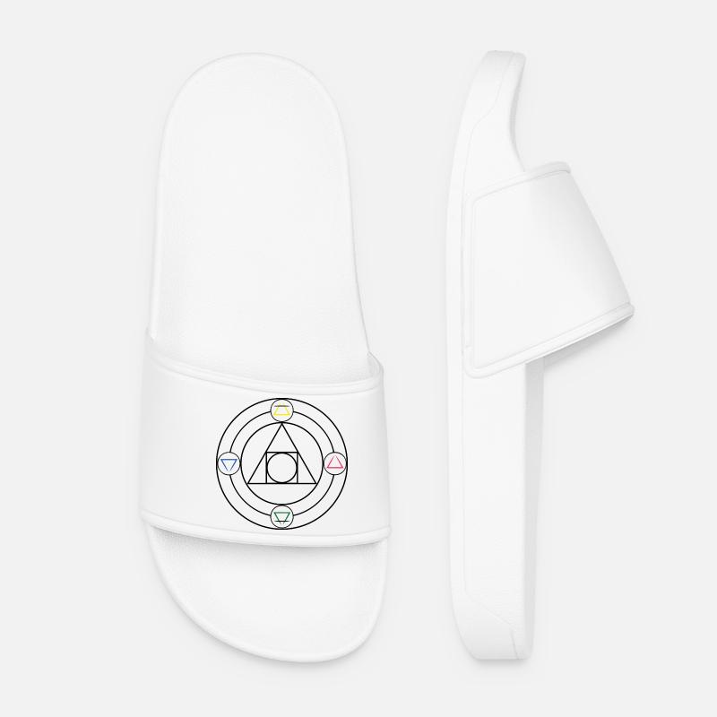 The philosopher's stone and the elements of nature - Women’s Pool Sliders - white