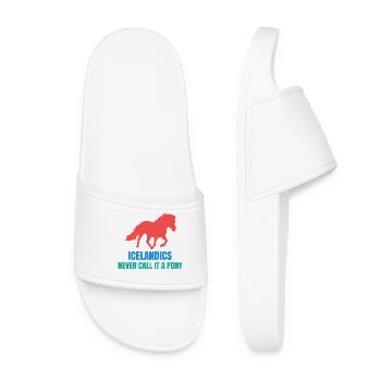 Icelandic Horses Pony Icelandic Pony Galopp Statement - Women’s Pool Sliders - white - Front