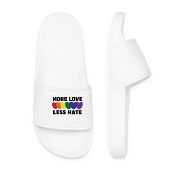 Homo Heart Lgbt Sexuality Statement Relationship - Women’s Pool Sliders - white - Front