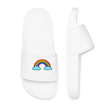 Homo Lgbt Rainbow Equality Bisexual - Women’s Pool Sliders - white - Front