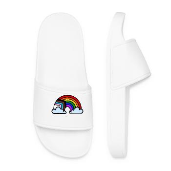 Lgbt Homo Rainbow Equality Relationship - Women’s Pool Sliders - white - Front
