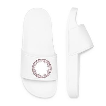 Nostalgia cake tip label in dusky pink - Women’s Pool Sliders - white - Front