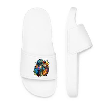 Super Heroes in Bloom - Women’s Pool Sliders - white - Front