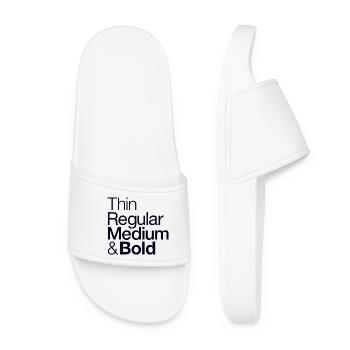 Typographer - Typography - Design - Women’s Pool Sliders - white - Front