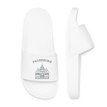 Paderborn, Historic Town Hall, Germany - Women’s Pool Sliders - white - Front