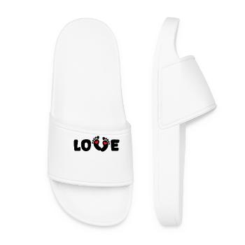 Pregnant Heart Baby Feet Pregnancy Mother - Women’s Pool Sliders - white - Front