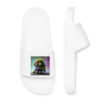 Cannabis head - Women’s Pool Sliders - white - Front