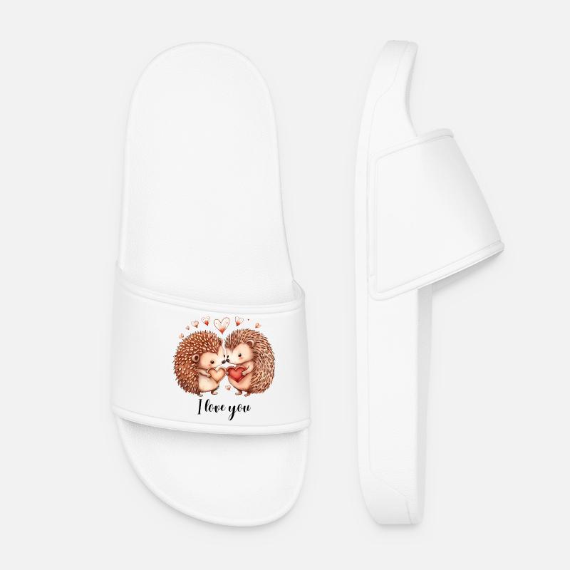 Loving hedgehogs - Women’s Pool Sliders - white