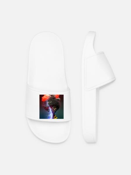 Portrait elektrik 12 - Claquettes Femme - blanc