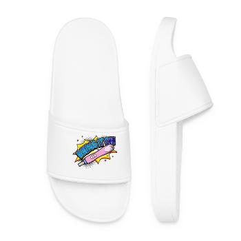 Pregnant Pregnancy Mother Baby Statement - Women’s Pool Sliders - white - Front