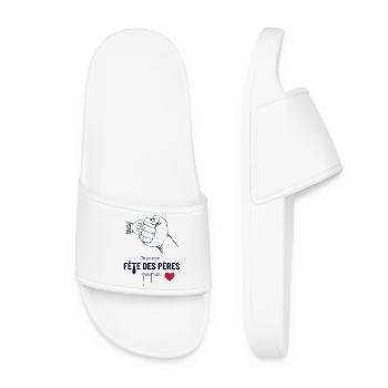Joyeuse fête des pères papa. Bonne fête papa ! - Claquettes Femme - blanc - Devant